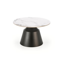 'MAGNETA Set of 2 Benches, White Marble / Black' 'MAGNETA Set of 2 Benches, White Marble / Black'