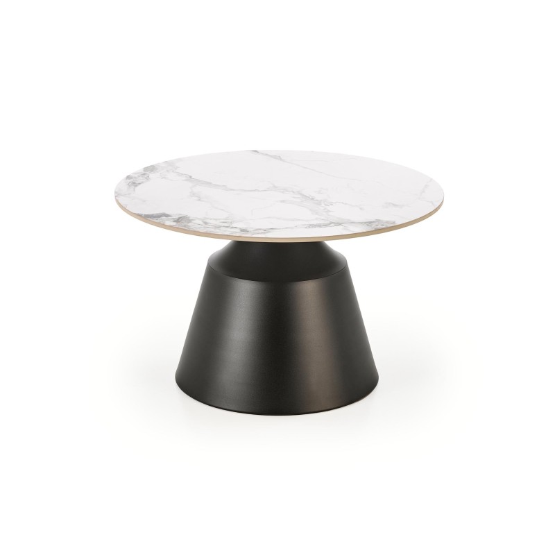 'MAGNETA Set of 2 Benches, White Marble / Black' 'MAGNETA Set of 2 Benches, White Marble / Black'