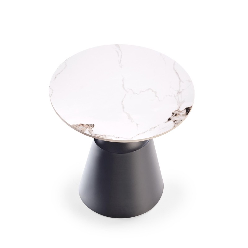 'MAGNETA Set of 2 Benches, White Marble / Black' 'MAGNETA Set of 2 Benches, White Marble / Black'