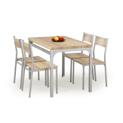 'MALCOLM set table + 4 chairs sonoma oak'