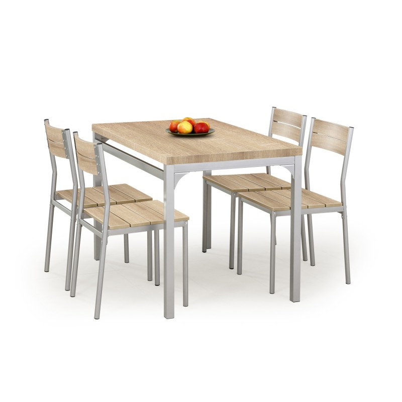 'MALCOLM set table + 4 chairs sonoma oak' 'MALCOLM set table + 4 chairs sonoma oak'