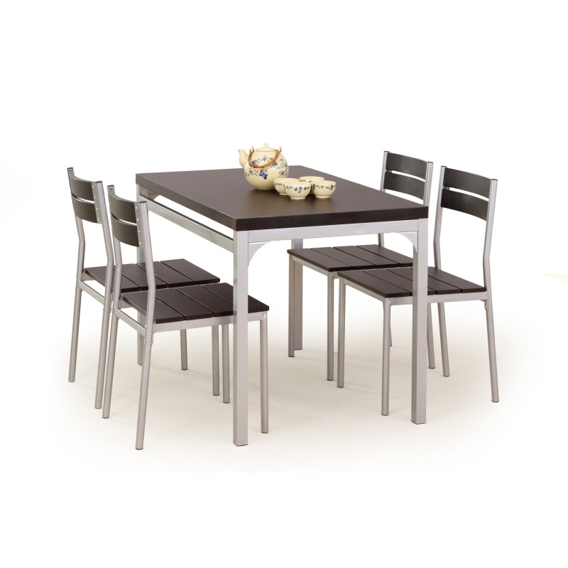 'MALCOLM set table + 4 wenge chairs' 'MALCOLM set table + 4 wenge chairs'