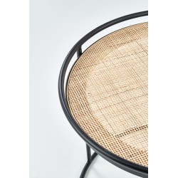 'MANADO Set of 2 Benches Black / Natural' 'MANADO Set of 2 Benches Black / Natural'