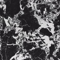 'MANUEL Round Table, Top - Black Marble, Leg - Black' 'MANUEL Round Table, Top - Black Marble, Leg - Black'