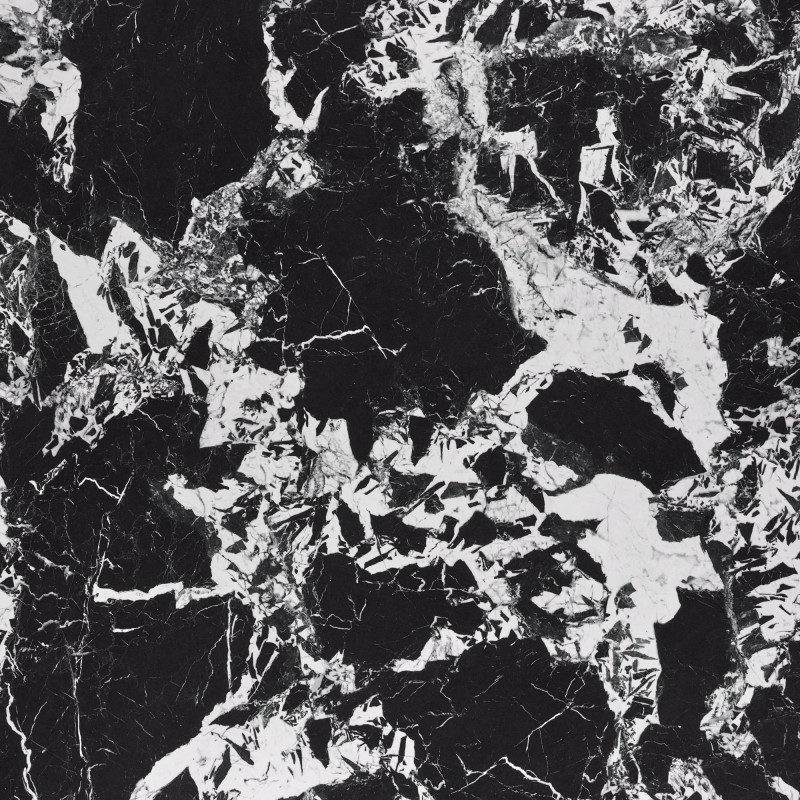 'MANUEL Round Table, Top - Black Marble, Leg - Black' 'MANUEL Round Table, Top - Black Marble, Leg - Black'