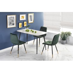 'MARCO White Marble / Black Table'