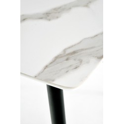 'MARCO White Marble / Black Table' 'MARCO White Marble / Black Table'
