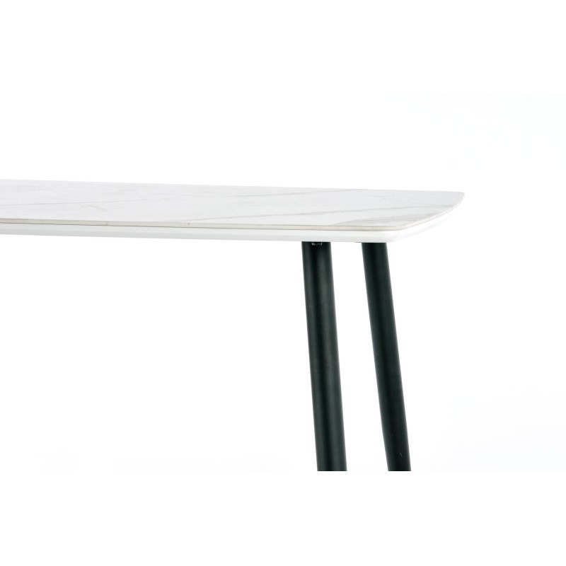 'MARCO White Marble / Black Table' 'MARCO White Marble / Black Table'