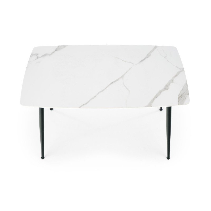 'MARCO White Marble / Black Table' 'MARCO White Marble / Black Table'