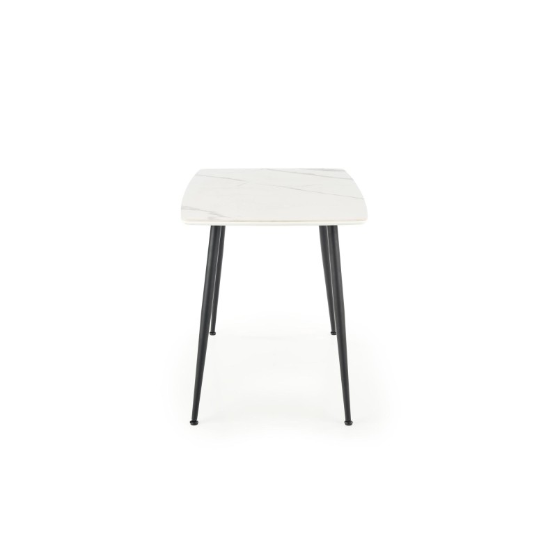 'MARCO White Marble / Black Table' 'MARCO White Marble / Black Table'