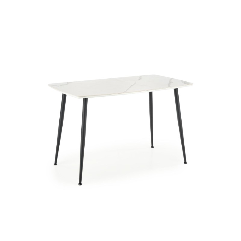 'MARCO White Marble / Black Table' 'MARCO White Marble / Black Table'