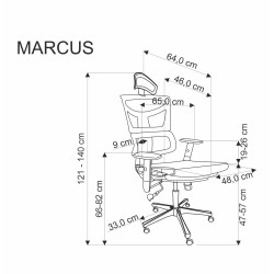 MARCUS fotel gabinetowy czarny MARCUS fotel gabinetowy czarny