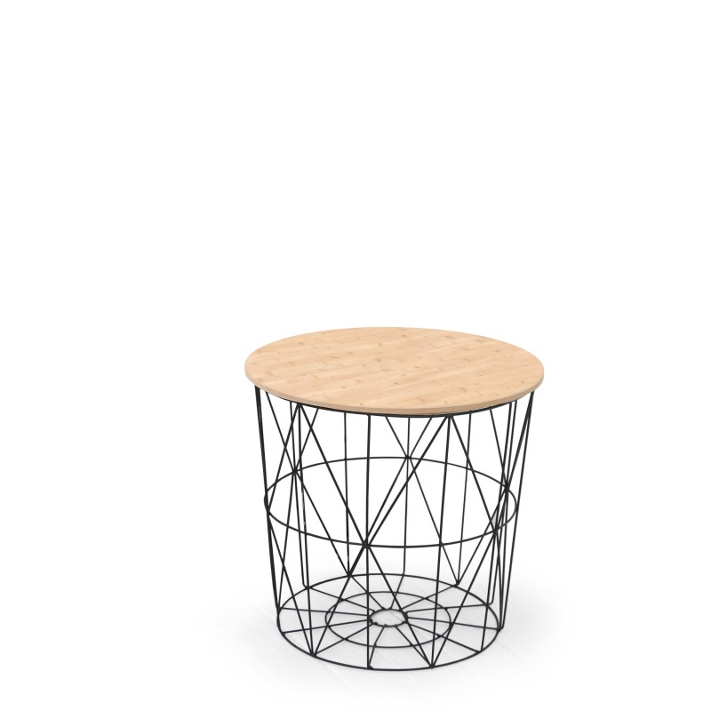 'MARIFFA Bench Frame - Black, Top - Natural' 'MARIFFA Bench Frame - Black, Top - Natural'