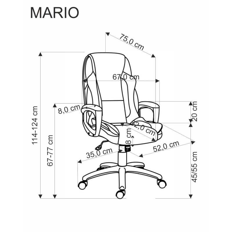 MARIO fotel gabinetowy czarny MARIO fotel gabinetowy czarny