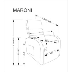 'MARONI Relaxation Armchair in Ash Grey' 'MARONI Relaxation Armchair in Ash Grey'