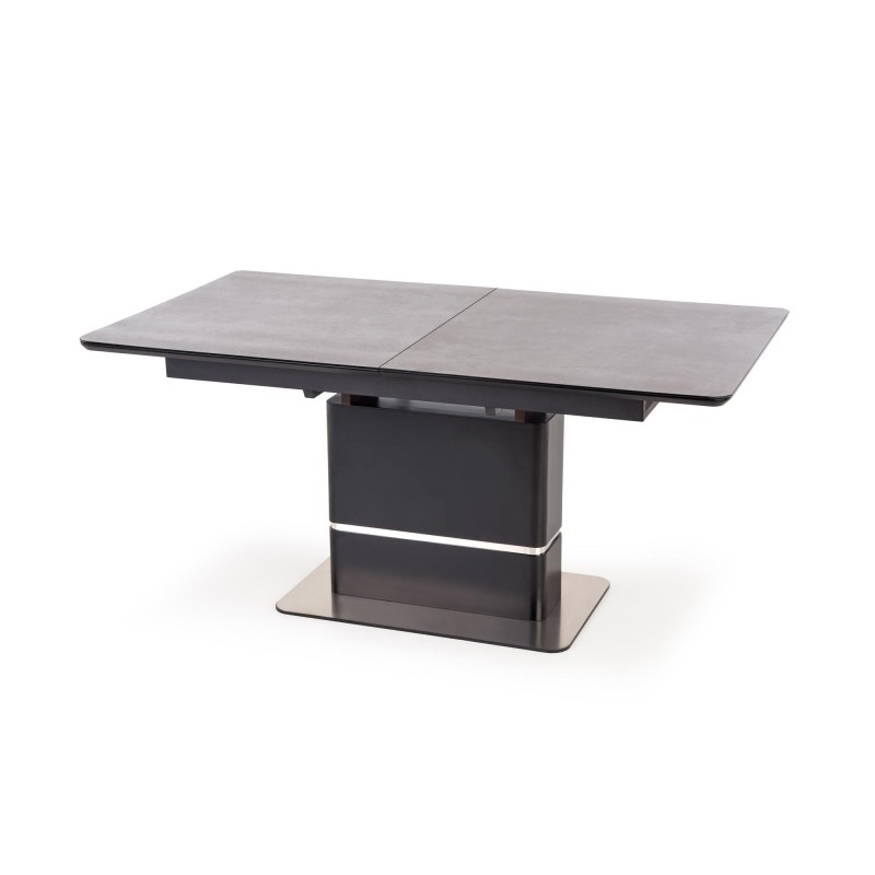 'MARTIN Extendable Table Top - Dark Ash, Leg - Black' 'MARTIN Extendable Table Top - Dark Ash, Leg - Black'