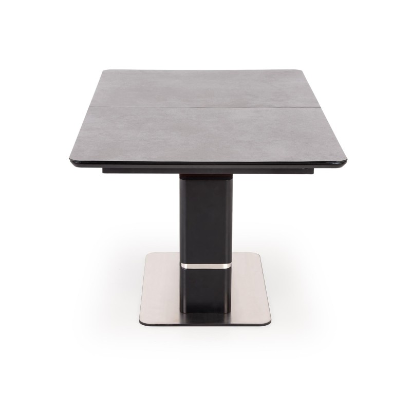 'MARTIN Extendable Table Top - Dark Ash, Leg - Black' 'MARTIN Extendable Table Top - Dark Ash, Leg - Black'