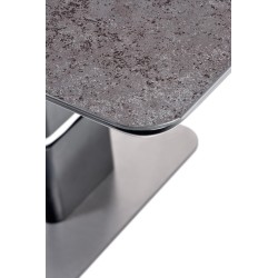 'MARTIN Extendable Table Top - Dark Ash, Leg - Black' 'MARTIN Extendable Table Top - Dark Ash, Leg - Black'
