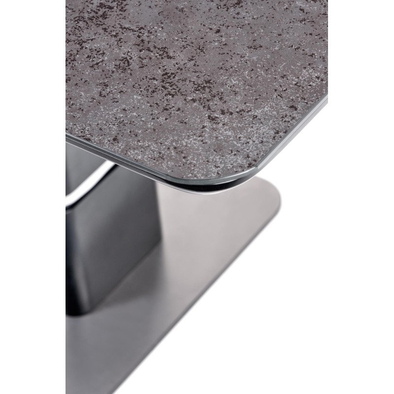 'MARTIN Extendable Table Top - Dark Ash, Leg - Black' 'MARTIN Extendable Table Top - Dark Ash, Leg - Black'