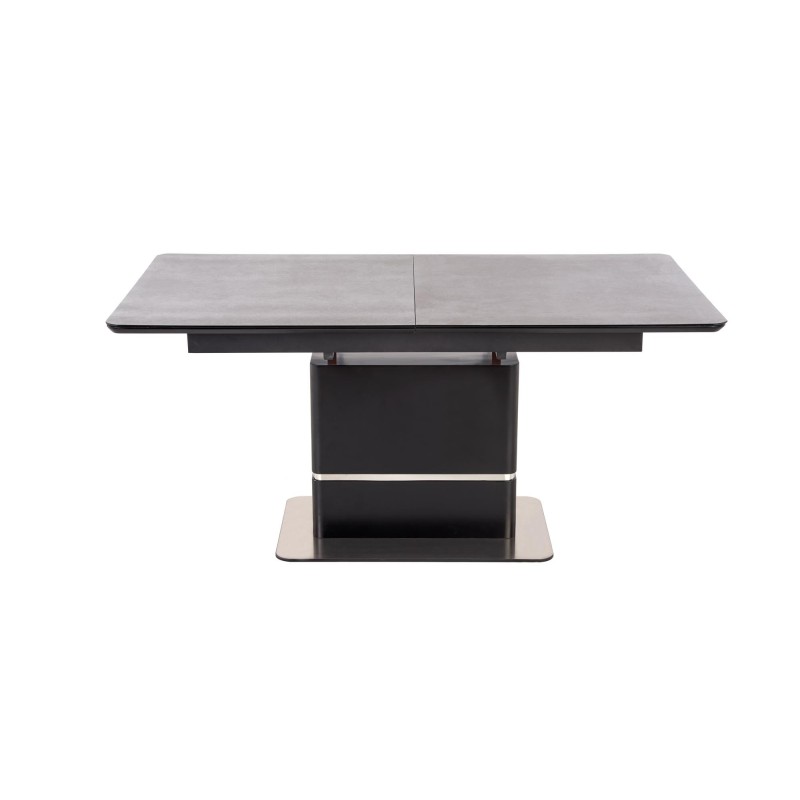 'MARTIN Extendable Table Top - Dark Ash, Leg - Black' 'MARTIN Extendable Table Top - Dark Ash, Leg - Black'