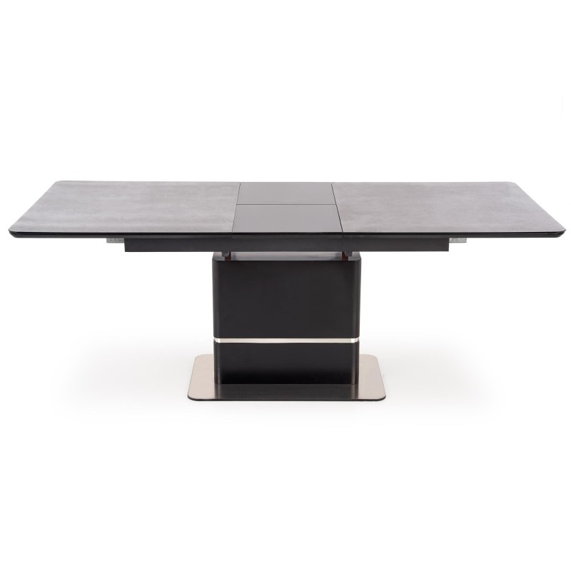 'MARTIN Extendable Table Top - Dark Ash, Leg - Black' 'MARTIN Extendable Table Top - Dark Ash, Leg - Black'