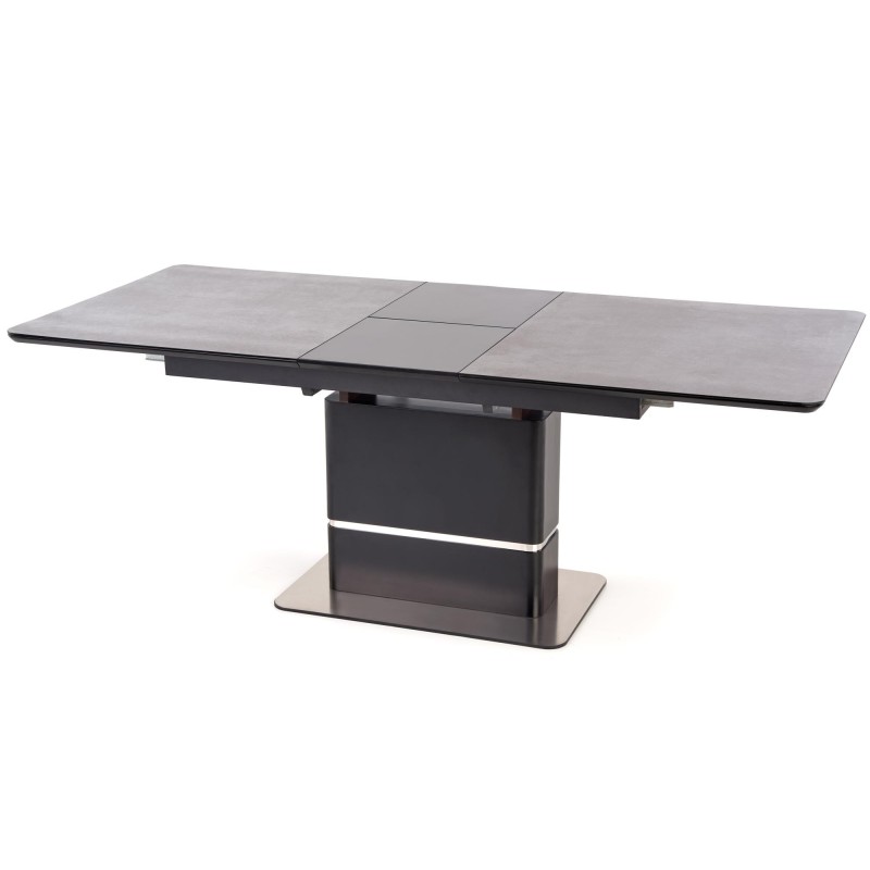 'MARTIN Extendable Table Top - Dark Ash, Leg - Black' 'MARTIN Extendable Table Top - Dark Ash, Leg - Black'