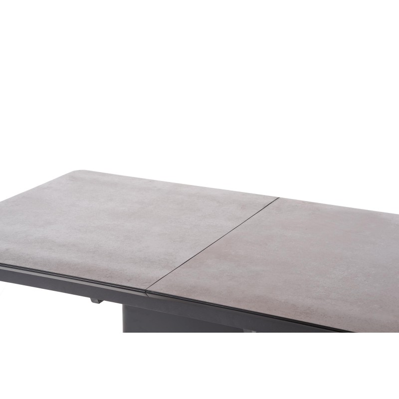 'MARTIN Extendable Table Top - Dark Ash, Leg - Black' 'MARTIN Extendable Table Top - Dark Ash, Leg - Black'