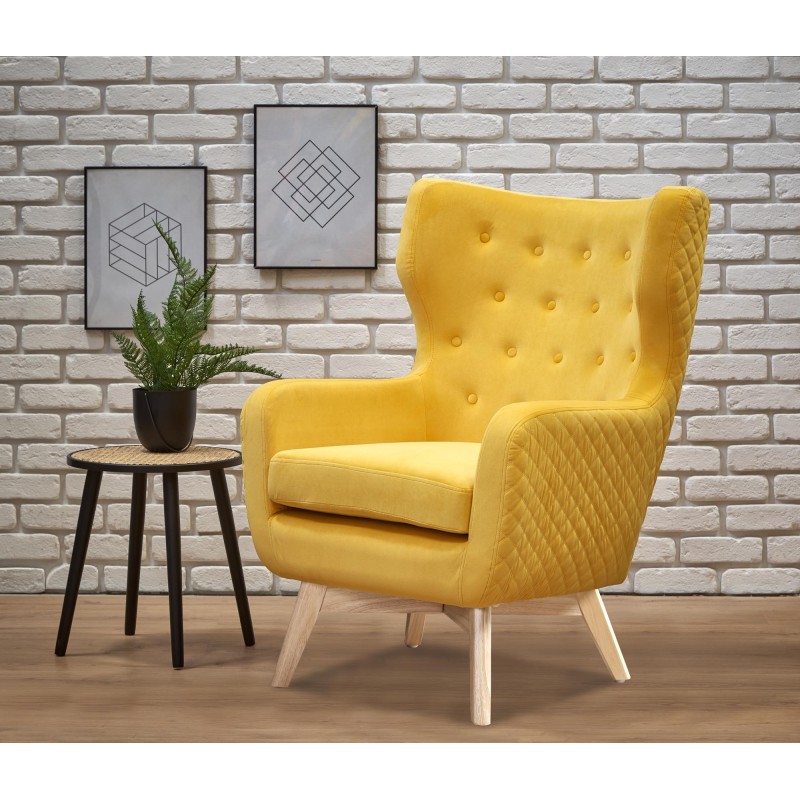 'MARVEL Relaxation Armchair Yellow / Natural' 'MARVEL Relaxation Armchair Yellow / Natural'