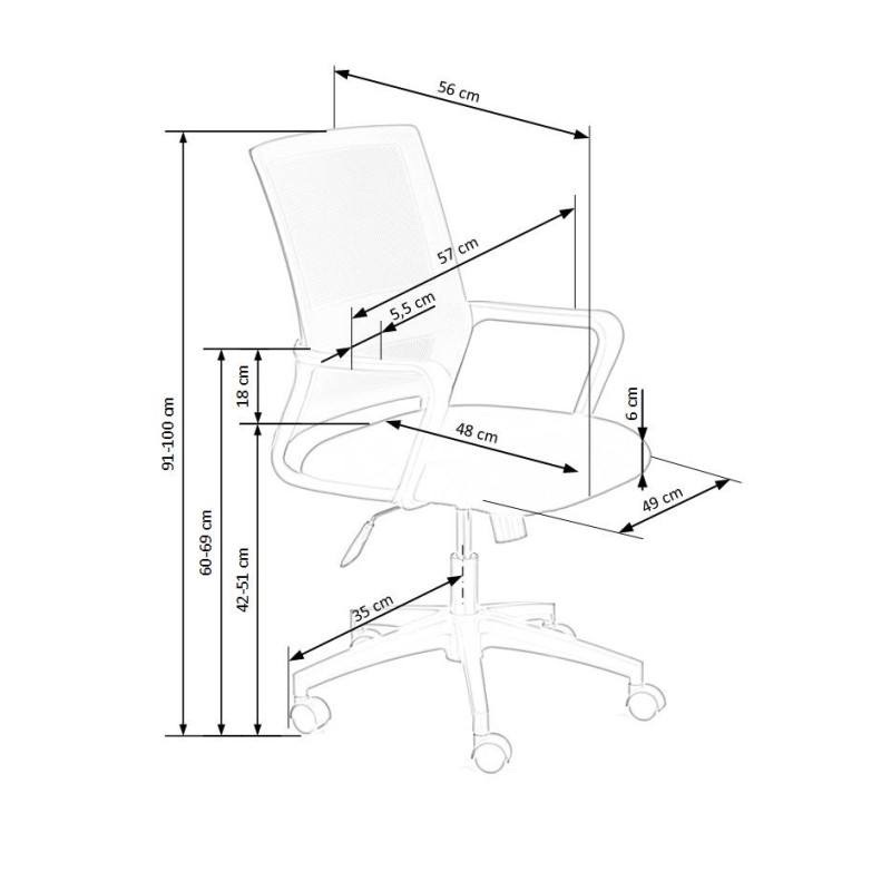 'MAURO Office Chair Black / Ash' 'MAURO Office Chair Black / Ash'