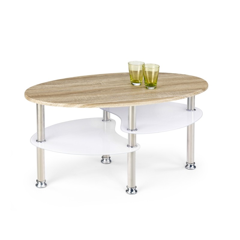 'MEDEA Sonoma Oak/Extra White Coffee Table' 'MEDEA Sonoma Oak/Extra White Coffee Table'