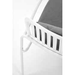 'MELBY Relaxation Armchair, Frame - White, Upholstery - Ash Grey' 'MELBY Relaxation Armchair, Frame - White, Upholstery - Ash Grey'