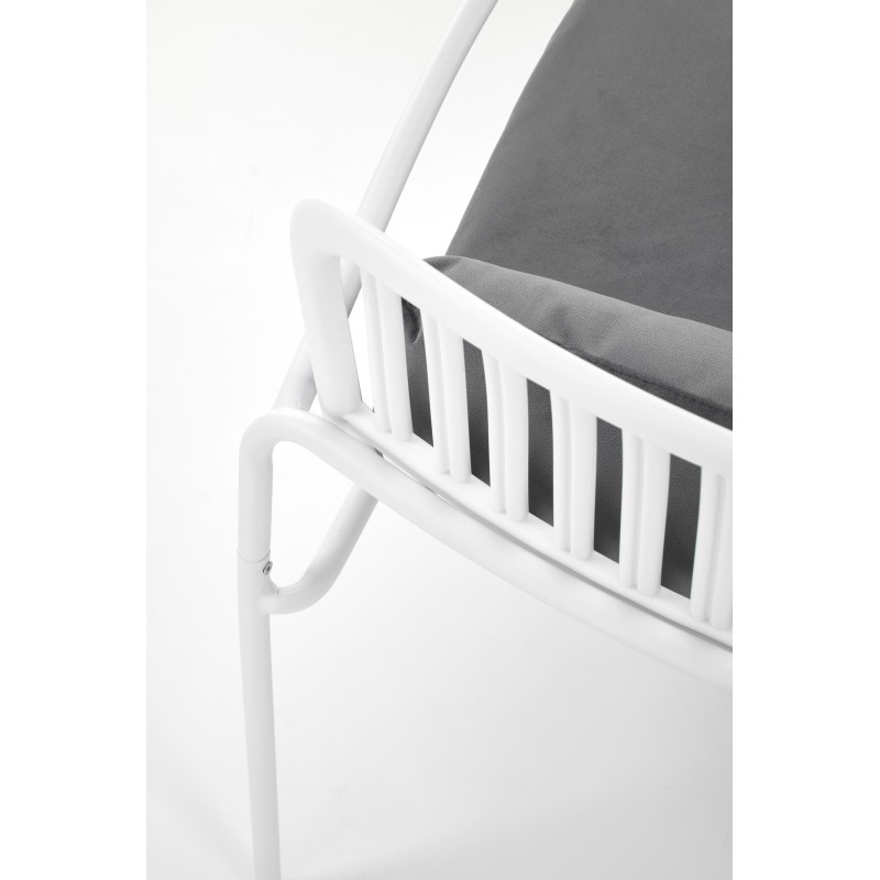 'MELBY Relaxation Armchair, Frame - White, Upholstery - Ash Grey' 'MELBY Relaxation Armchair, Frame - White, Upholstery - Ash Grey'