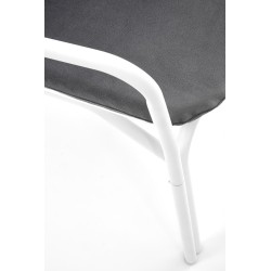 'MELBY Relaxation Armchair, Frame - White, Upholstery - Ash Grey' 'MELBY Relaxation Armchair, Frame - White, Upholstery - Ash Grey'