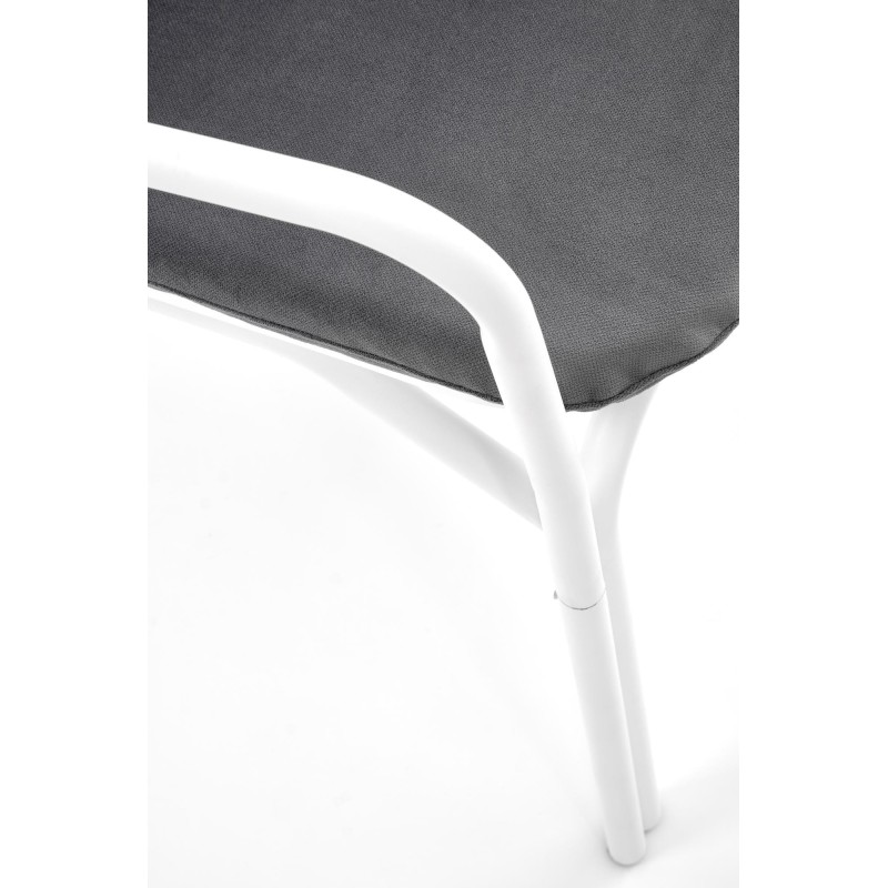 'MELBY Relaxation Armchair, Frame - White, Upholstery - Ash Grey' 'MELBY Relaxation Armchair, Frame - White, Upholstery - Ash Grey'