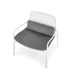 'MELBY Relaxation Armchair, Frame - White, Upholstery - Ash Grey' 'MELBY Relaxation Armchair, Frame - White, Upholstery - Ash Grey'