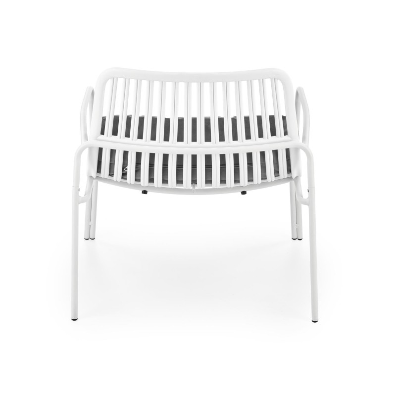 'MELBY Relaxation Armchair, Frame - White, Upholstery - Ash Grey' 'MELBY Relaxation Armchair, Frame - White, Upholstery - Ash Grey'