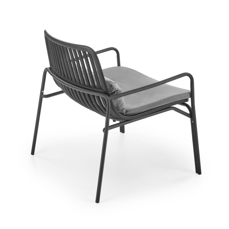 'MELBY Relaxation Armchair, Frame - Black, Upholstery - Ash Grey' 'MELBY Relaxation Armchair, Frame - Black, Upholstery - Ash Grey'