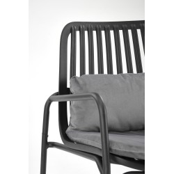 'MELBY Relaxation Armchair, Frame - Black, Upholstery - Ash Grey' 'MELBY Relaxation Armchair, Frame - Black, Upholstery - Ash Grey'