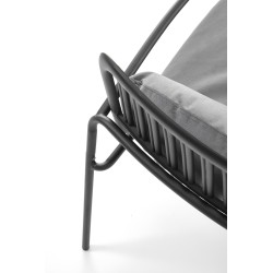 'MELBY Relaxation Armchair, Frame - Black, Upholstery - Ash Grey' 'MELBY Relaxation Armchair, Frame - Black, Upholstery - Ash Grey'