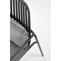 'MELBY Relaxation Armchair, Frame - Black, Upholstery - Ash Grey' 'MELBY Relaxation Armchair, Frame - Black, Upholstery - Ash Grey'