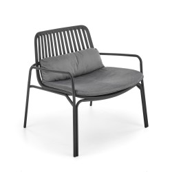 'MELBY Relaxation Armchair, Frame - Black, Upholstery - Ash Grey' 'MELBY Relaxation Armchair, Frame - Black, Upholstery - Ash Grey'