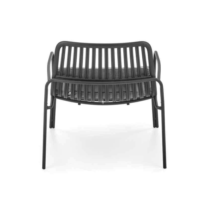 'MELBY Relaxation Armchair, Frame - Black, Upholstery - Ash Grey' 'MELBY Relaxation Armchair, Frame - Black, Upholstery - Ash Grey'