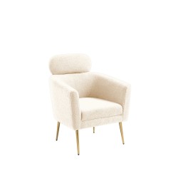 'MELISA Cream / Gold Relaxation Armchair'