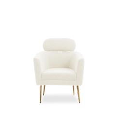 'MELISA Cream / Gold Relaxation Armchair' 'MELISA Cream / Gold Relaxation Armchair'