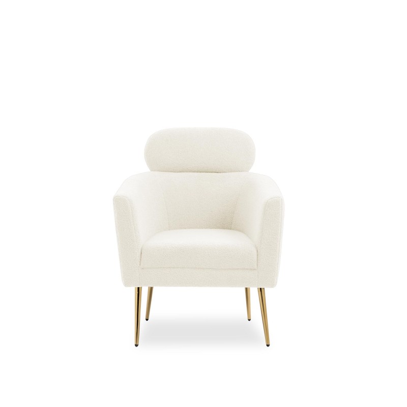 'MELISA Cream / Gold Relaxation Armchair' 'MELISA Cream / Gold Relaxation Armchair'