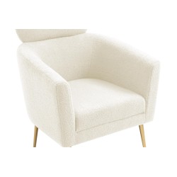 'MELISA Cream / Gold Relaxation Armchair' 'MELISA Cream / Gold Relaxation Armchair'