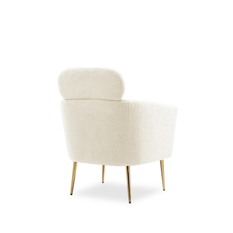 'MELISA Cream / Gold Relaxation Armchair' 'MELISA Cream / Gold Relaxation Armchair'