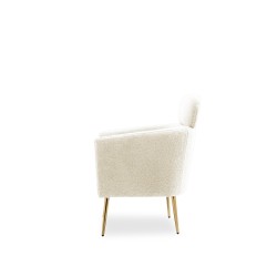 'MELISA Cream / Gold Relaxation Armchair' 'MELISA Cream / Gold Relaxation Armchair'