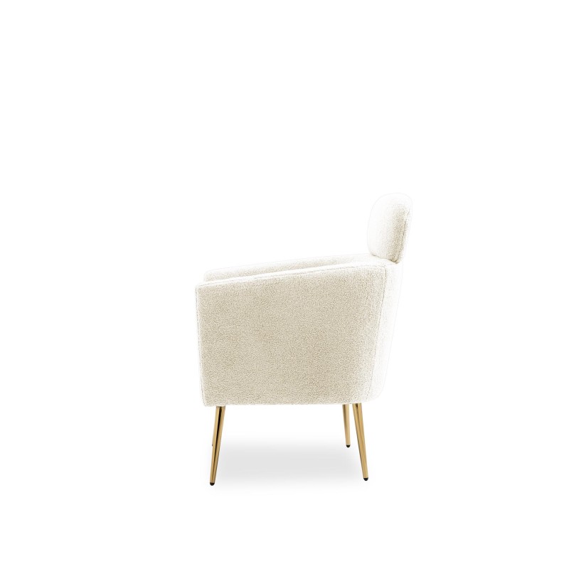 'MELISA Cream / Gold Relaxation Armchair' 'MELISA Cream / Gold Relaxation Armchair'