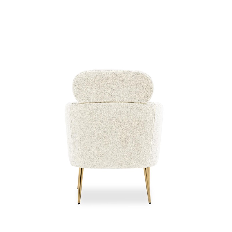 'MELISA Cream / Gold Relaxation Armchair' 'MELISA Cream / Gold Relaxation Armchair'